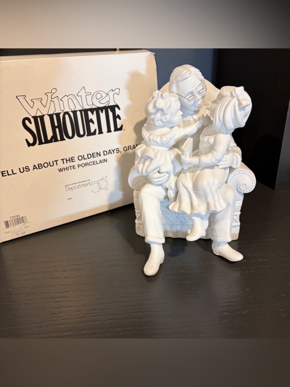 Department 56 Porcelain Winter Silhouette Tell Us About the Olden Days Grandpa